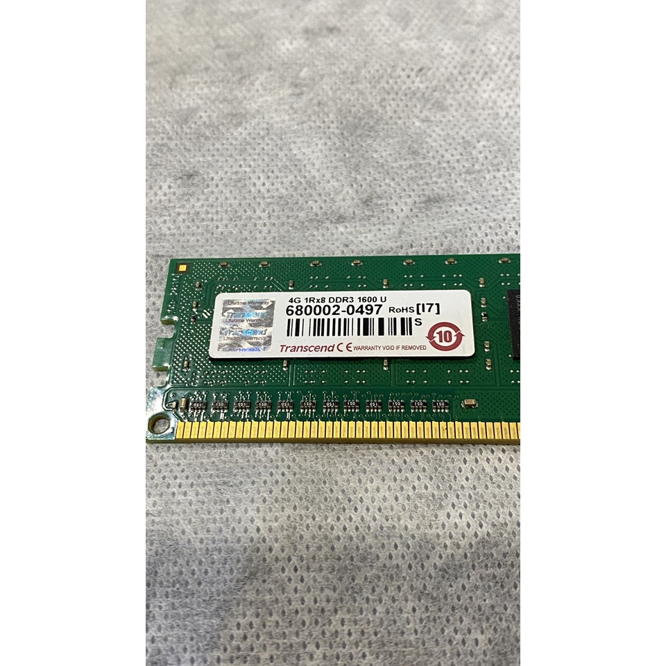 中古桌上主機記憶體 創見 4G DDR3-1600 原廠保固 外觀良好