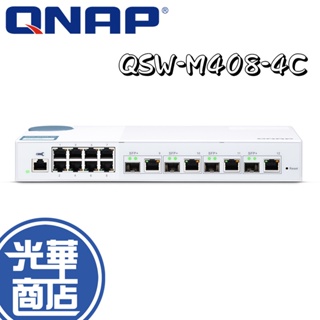 【免運直送】QNAP 威聯通 QSW-M408-4C 12埠 L2 Web 管理型 10GbE 交換器 光華商場 公司貨