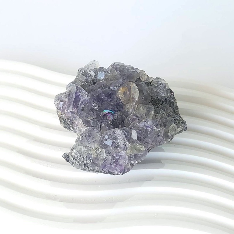 322水晶花園－礦晶－福建 坦桑藍 螢石