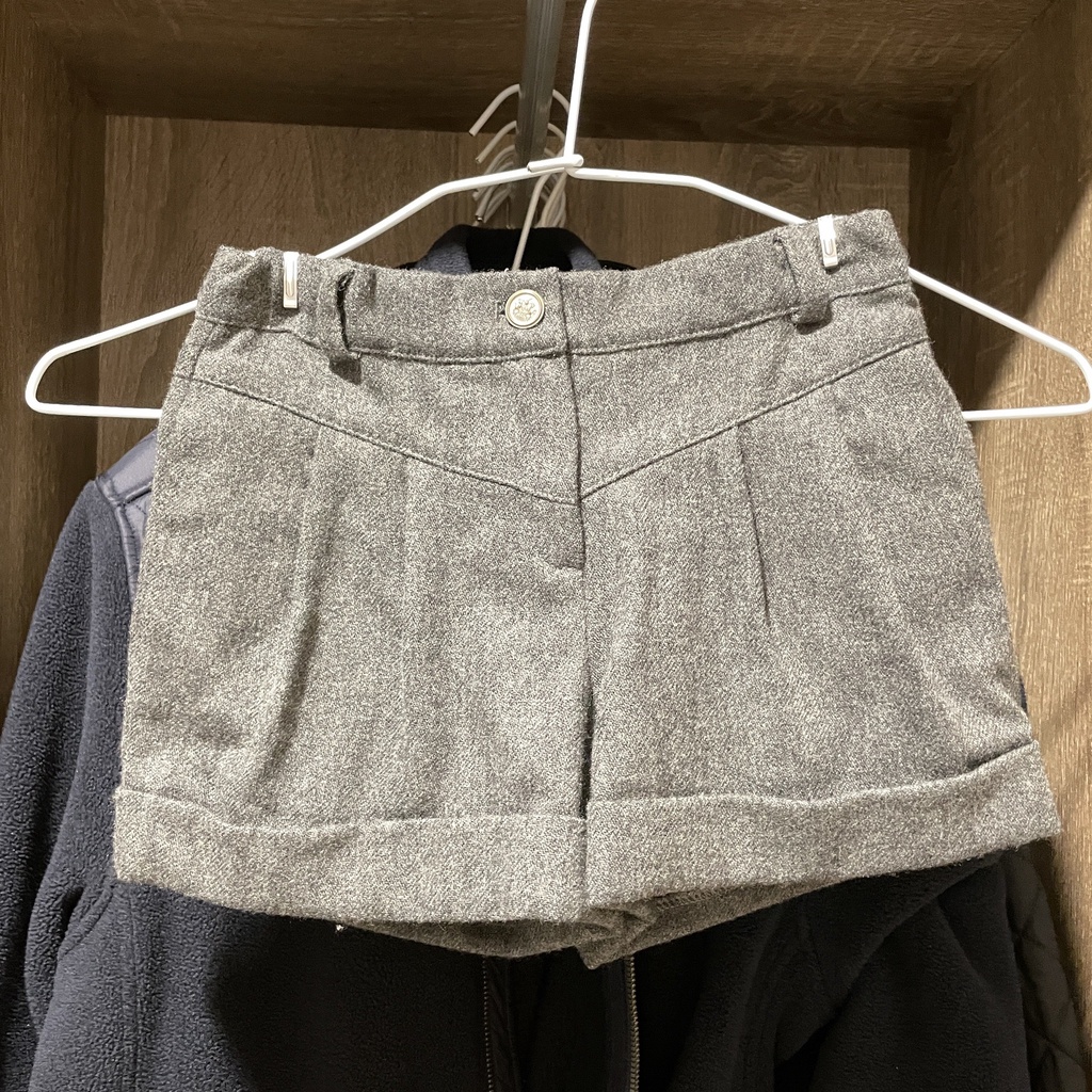 女童二手衣｜法國 jacadi Paris 灰色毛料短褲 04A 104cm 葡萄牙製