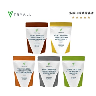 台灣 Tryall 濃縮乳清蛋白 低糖 精選超人氣口味 (500g/袋)