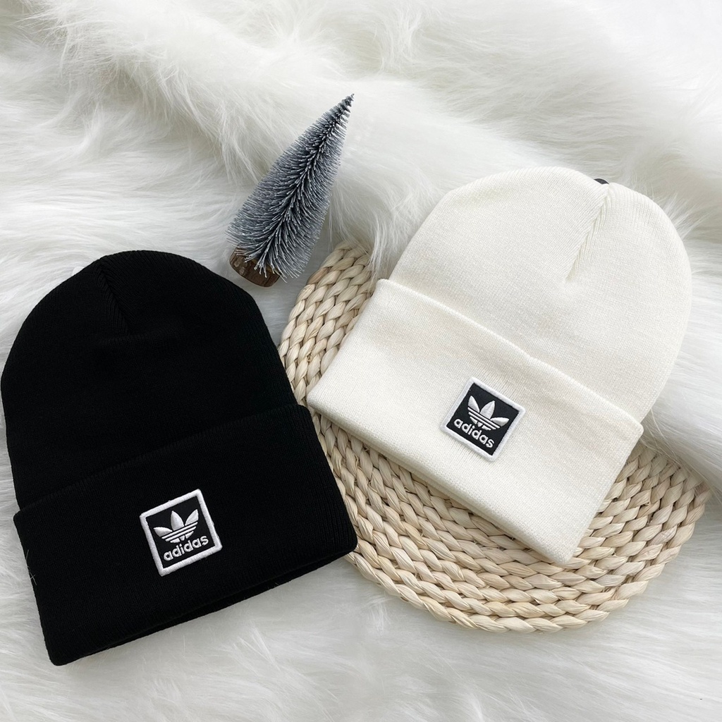 ⚡衝評 Adidas 毛帽 貼標logo 保暖 愛迪達 針織毛帽 彈性 帽子 冬天必備 台灣製 #9357