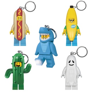樂高LEGO-裝扮人偶(幽靈 熱狗 香蕉 仙人掌 鯊魚) 鑰匙圈手電筒 (LED)樂高文具周邊系列
