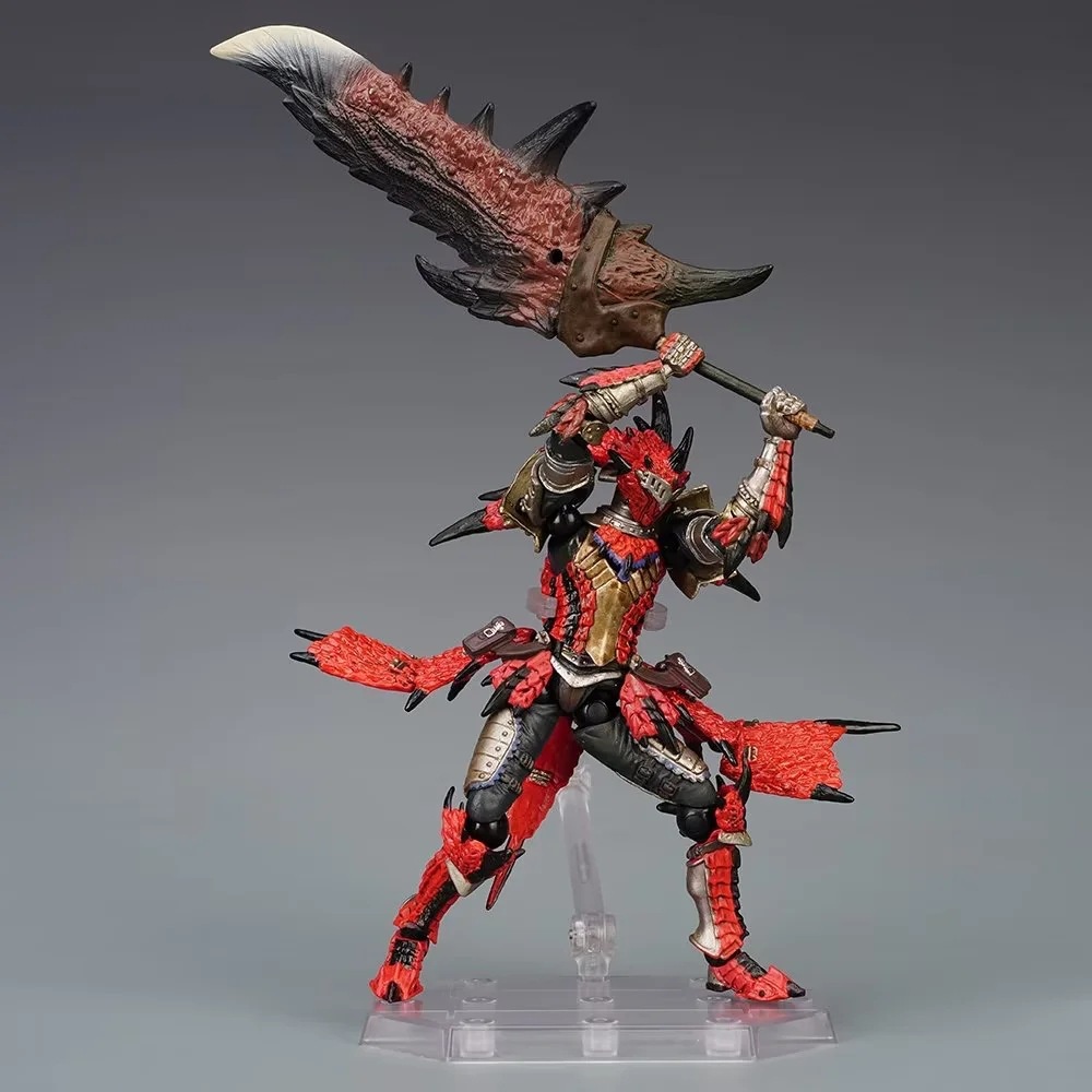 清倉【魔物獵人】 山口式 雄火龍裝 男獵人 關節可動 模型  17cm