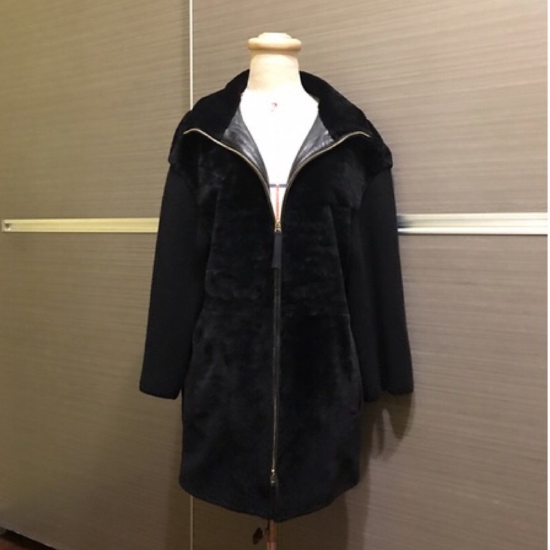 歐美品牌PLACE  高質感異材質毛皮大衣外套