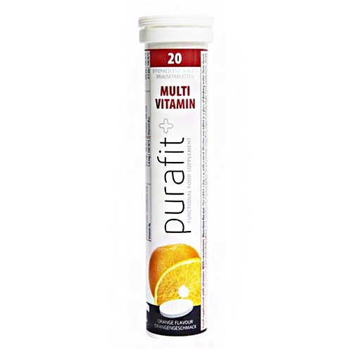 德國 Purafit 柏尹芙 發泡錠 綜合維他命 柳橙 20錠 (PR002) 可搭配40℃以下的溫水