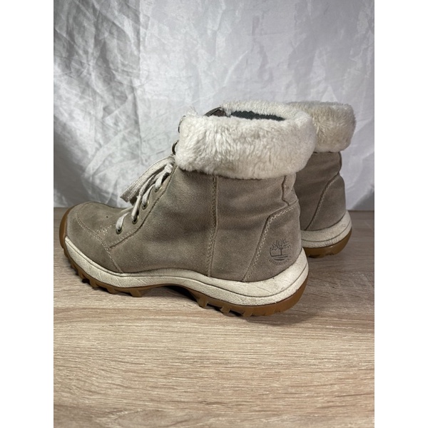 【Timberland】歐美卡其色工業風真皮性格短靴雪靴 US 7.5 短靴 靴 踝靴 防水真皮冬天時尚