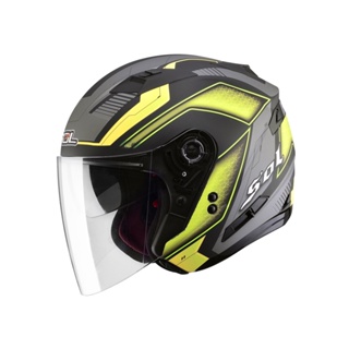 【SOL Helmets】SO-7開放式安全帽 (星際_消光黑/螢光黃) ｜ SOL安全帽官方商城