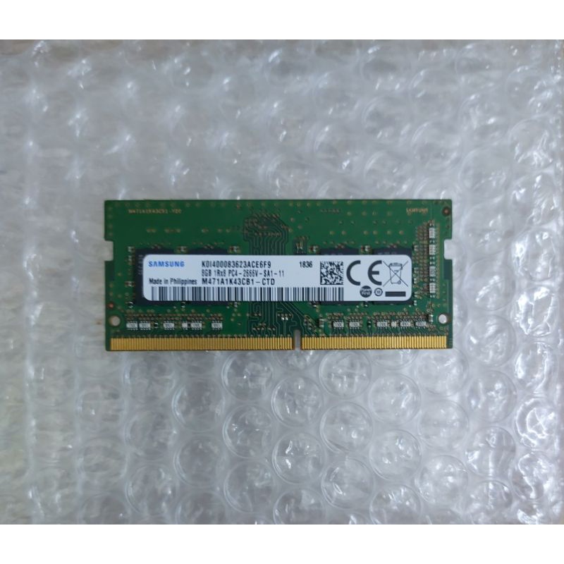 《網路最低價》SAMSUNG 三星 DDR4 2666 8G 筆電記憶體 (二手極新品)