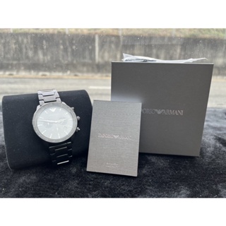 半價出售！【EMPORIO ARMANI】日本🇯🇵帶回個性黑鋼經典腕錶43mm(AR11349)