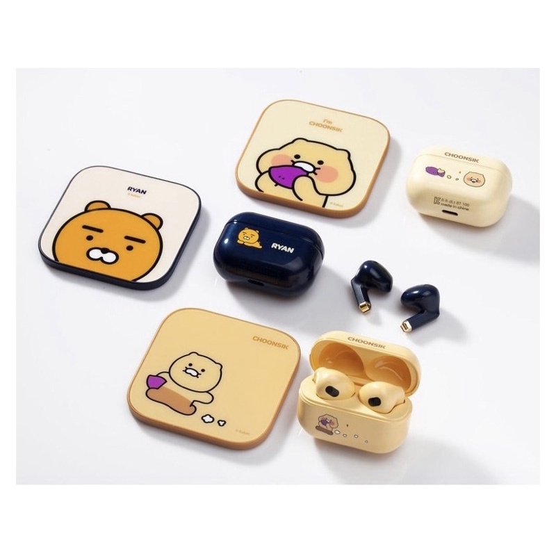 [韓國代購🇰🇷]KAKAO FRIENDS 藍牙耳機&amp;無線充電座組 超值優惠 年末送禮首選系列