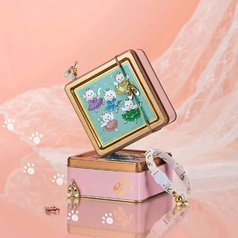 預購 日本製 芭蕾舞貓咪鐵盒餅乾 無麩質 全素 青山 aoyama decabo 祝賀 母親節 情人節 珠寶盒