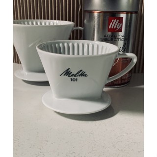 Melitta 咖啡濾壺 德國製 古董高階白瓷燒製 星巴克 古董 濾泡咖啡 咖啡豆 illy lavvazza 古坑咖啡