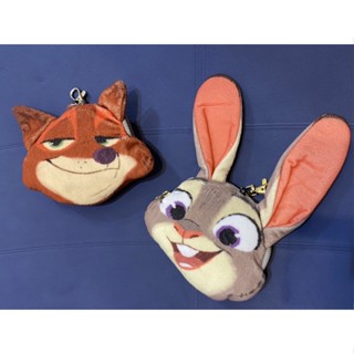 日本迪士尼 Disney 動物方城市 Zootopia 伸縮零錢包 票卡包 吊飾 掛飾 狐狸尼克 兔子茱蒂