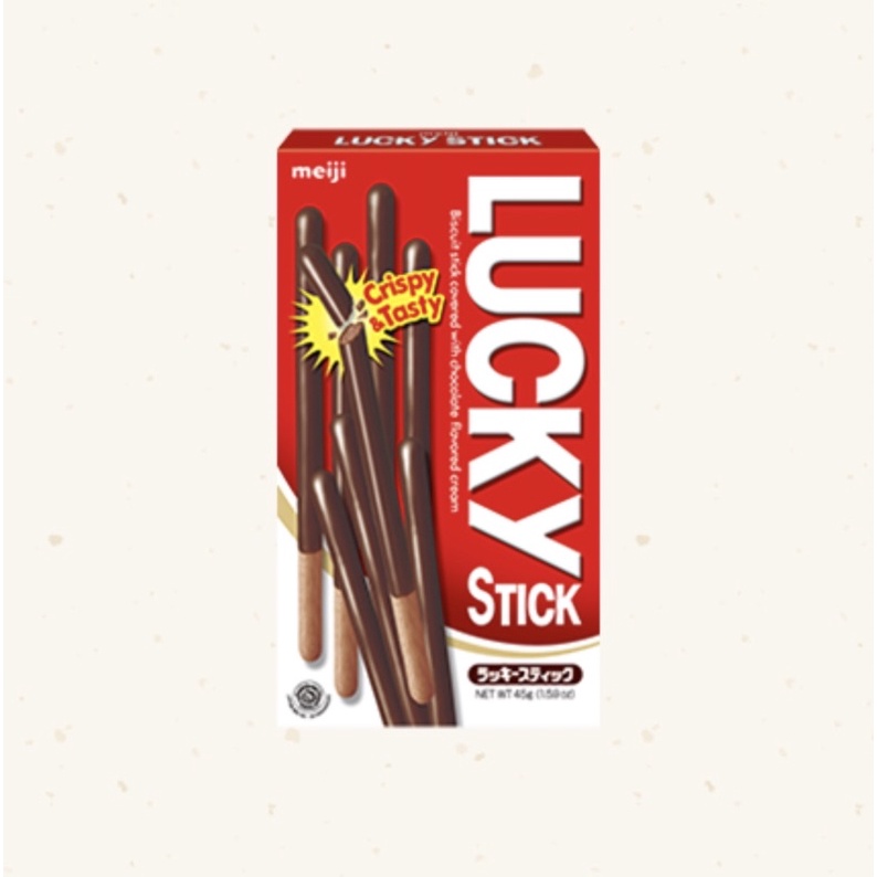 &lt;正便宜&gt; 台灣明治meiji 明治Lucky 巧克力口味 / 草莓口味 棒狀餅乾 45g (盒裝)