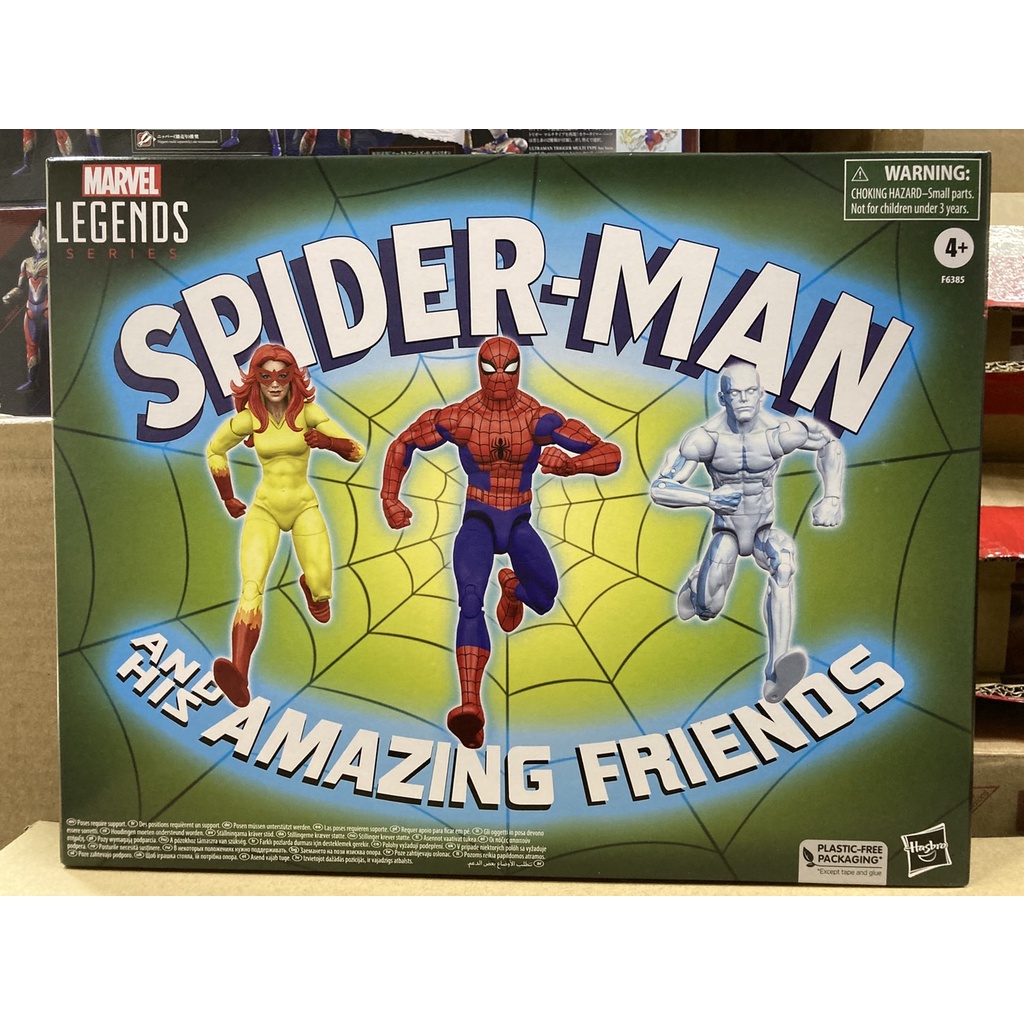 全新現貨 Marvel Legends 漫威 漫畫版 蜘蛛人 銀色衝浪手 火焰星 驚奇朋友 3入組 三人包 組合包