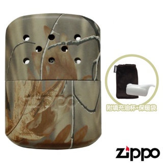 【美國 Zippo】世界經典品牌 12hr Hand Warmer暖手爐/懷爐.附填充油杯+保溫束口袋_迷彩_40455