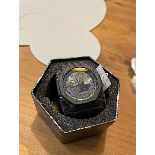 CASIO G-SHOCK 太陽能智慧藍芽農家橡樹計時錶/全黑/GA-B2100-1A1