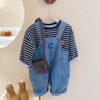✨臺灣現貨✨超可愛韓版寬鬆上衣👕幼童長袖衣服、兒童上衣、條紋上衣