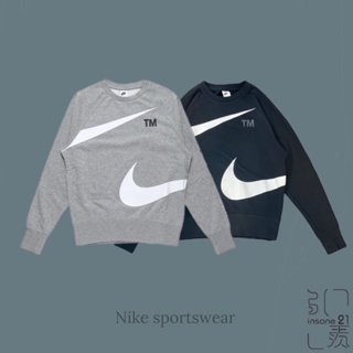 NIKE NSW 大勾 滿版 灰白 大學踢 大學T 灰 SWOOSH DR8996-063【Insane-21】