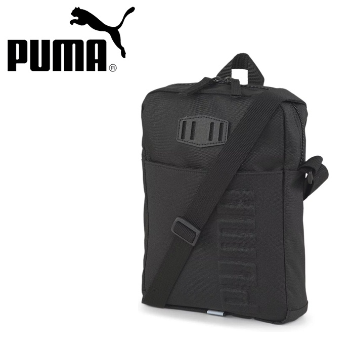 PUMA 側背包 斜背包 07922301 黑色 灰色