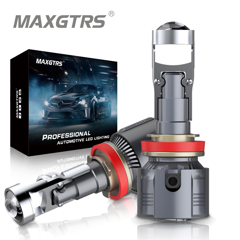 Maxgtrs 2x H4 H7 H11 H8 LHD LED 大燈迷你鏡頭投影儀 9005/9006 HB3 HB4