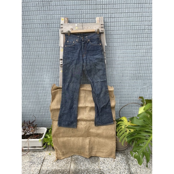 W27 藍色 517 高腰 窄版靴型 Levi's 二手牛仔褲 1999年製 靴型褲 二手Levis 高腰牛仔褲 厚實