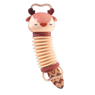 趣味手風琴樂器玩具 哄娃睡覺神器 / 寶寶安撫玩具 新生嬰幼兒玩具 小鹿 大象 獅子 趣味響紙 【國王皇後】