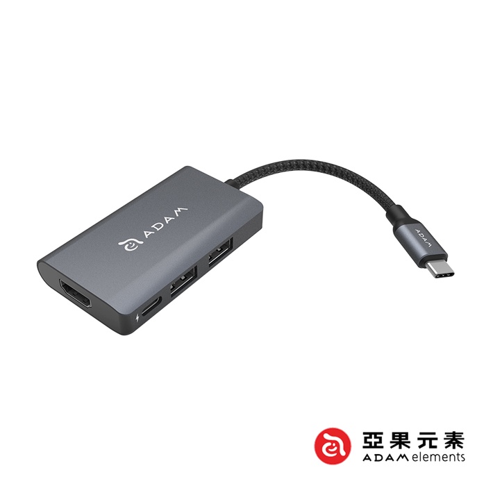【亞果元素】CASA Hub A01m USB 3.1 Type-C 四合一多功能集線器 (Type-C筆電專用-精準多