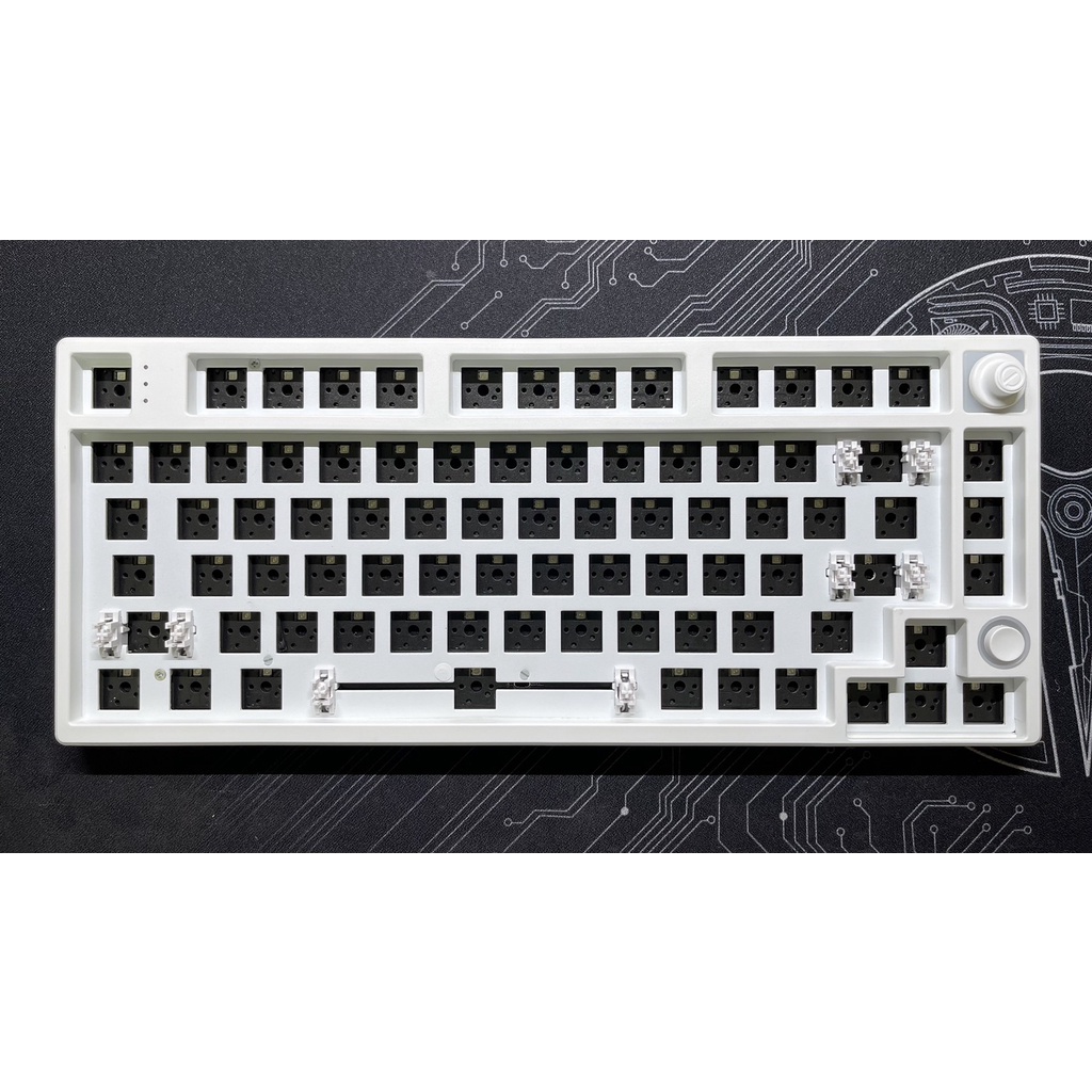 HELLO GANSS HS75T 藍牙2.4G無線RGB 三模插拔軸機械鍵盤 (自售) 白色套件 全新 乾電池