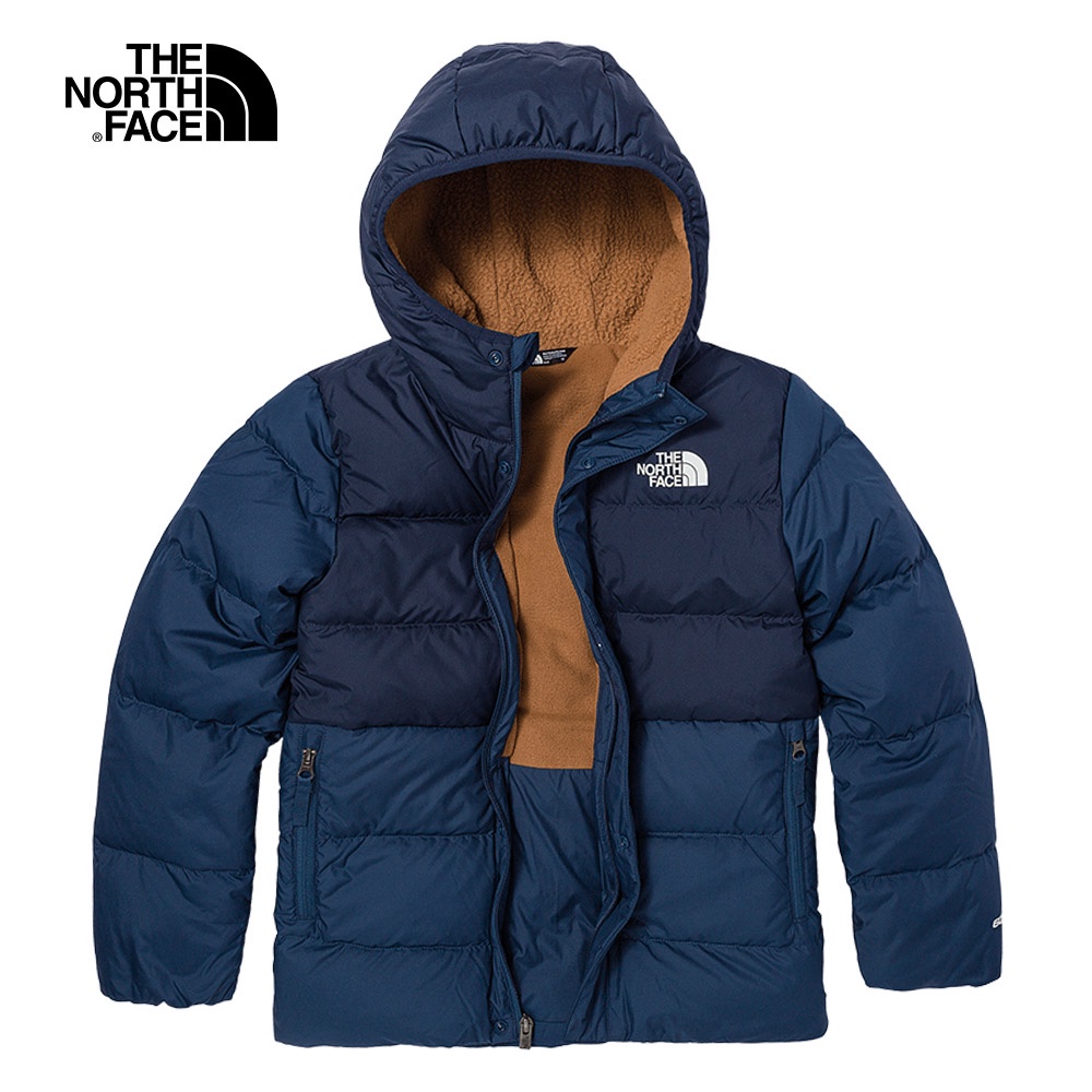 The North Face 童裝 大童 男童 羽絨外套 防潑水 深藍 NF0A7UMLHDC