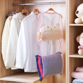 【168批發倉庫-臺灣現貨】曬枕頭 曬靠墊 洗曬 晾衣架 好收納 多用途 晾曬網袋 折疊 輕巧 便攜 創意