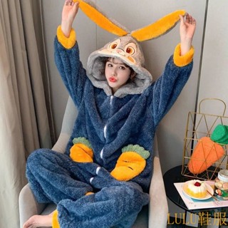 【LULU服飾專區】睡衣女鼕季睡袍加厚保暖鞦天學生可愛浴袍韓版加絨加厚長款北極絨