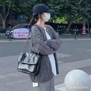學生針織外套女 針織毛衣外套 女 開襟針織外套 韓版針織外套短版 慵懶針織外套 厚 復古針織外套寬鬆 針織開衫外套 灰色