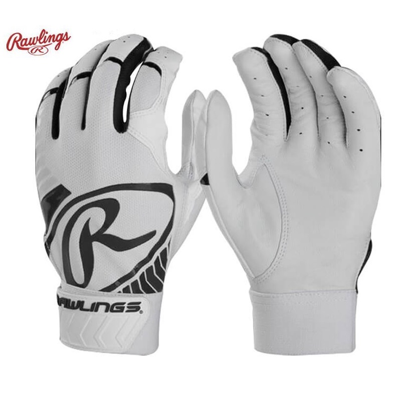 日本進口 Rawlings 羅林斯 BR51BG-B 棒壘球天然羊皮打擊手套 白黑色 舒適服貼 超低特價$790/雙