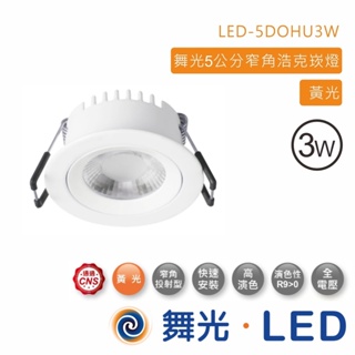 舞光 3W浩克崁燈(崁孔5cm) LED-5DOHU3W【高雄永興照明】
