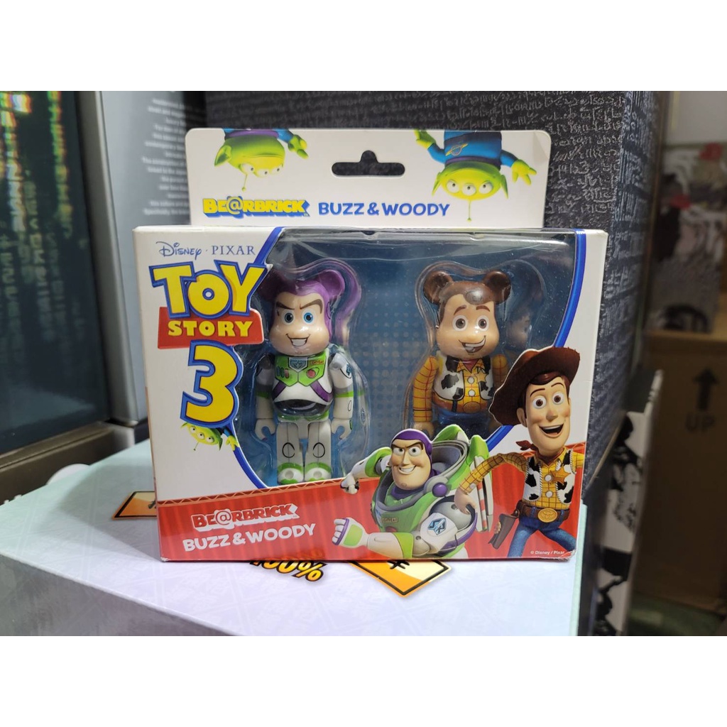 Be@rbrick woody buzz 100% disney 迪士尼 胡迪 巴斯 玩具總動員