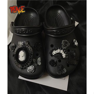 原色部落鞋周邊👟原創Crocs洞洞鞋適配鞋花鞋扣裝飾暗黑封配飾卡通diy女甜酷鞋飾品