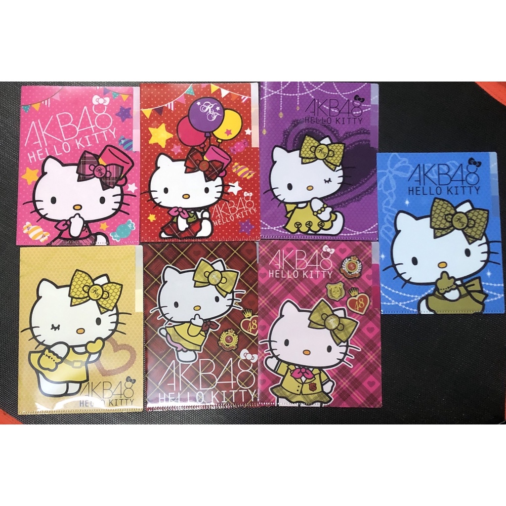 7-11 AKB48 Hello Kitty 三層B5收納夾、文件夾、資料夾