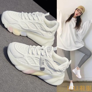 【LULU鞋服專櫃】老爹鞋 女 鞋 ins 潮 2023年 新款 鞦季 透氣 百搭 運動 網麵 網鞋 爆款 小白鞋