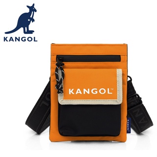 KANGOL 英國袋鼠 側背包 斜背包 62551706 中黃 淺灰 中橘