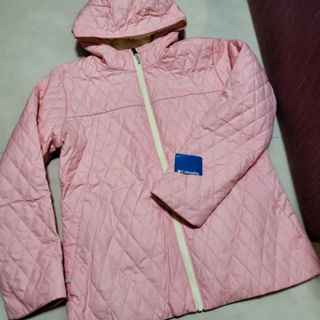 全新 Columbia 哥倫比亞 女大童 鋪棉外套 內裡QQ毛 蜜桃粉色
