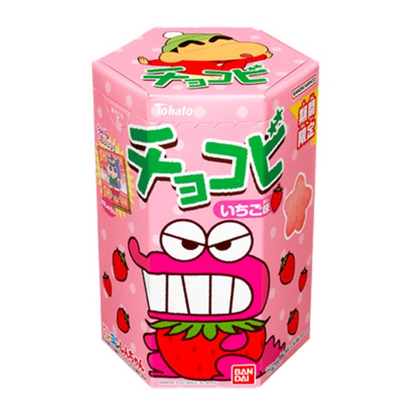 日本 &lt;預購&gt; Tohato Chocobi蠟筆小新巧克力粟米星餅乾 草莓味
