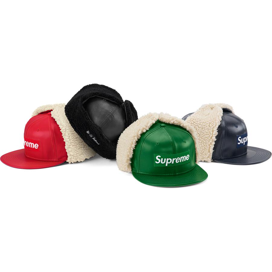 【紐約范特西】預購SUPREME Leather Earflap Box Logo New Era 遮耳帽