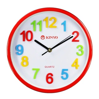 《KIMBO》KINYO現貨發票 立體彩字掃描靜音10吋掛鐘 CL-128 兒童時鐘 可愛掛鐘 可愛時鐘 禮物