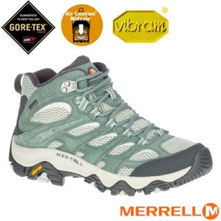 【MERRELL】送》女款 MOAB 3 MID GORE-TEX® 多功能防水透氣登山健行鞋_薄何綠_ML036304