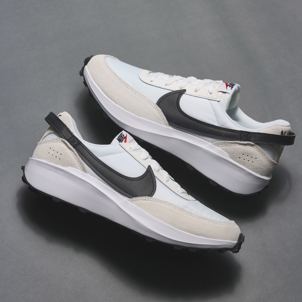 NIKE 休閒鞋 WAFFLE DEBUT 白底 黑 男 DH9522-103