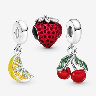 PANDORA 鍍銀潘多拉夏日水果吊飾套裝吊飾珠飾