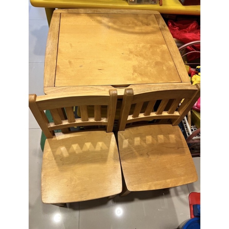 樂高-木製多功能桌椅組（桌+2椅）