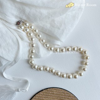 Butter Room 法式大珍珠項鍊 （五種尺寸） 免運 正圓珍珠 珍珠 項鍊 珍珠項鍊 優雅珍珠 ins風 甜美